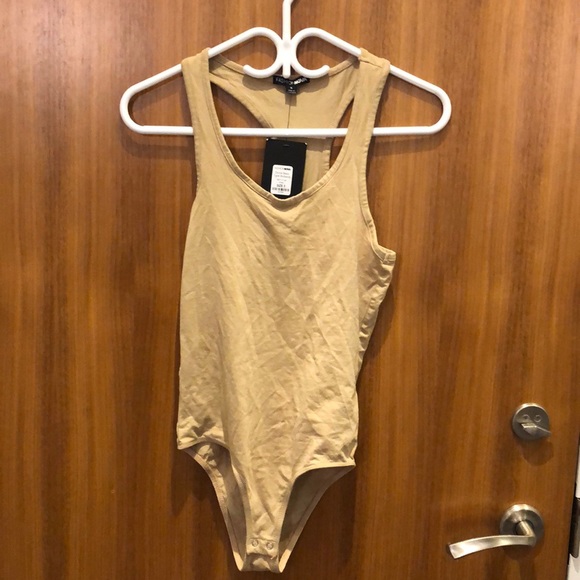 Fashion Nova S Khaki Divine Basic Tank Bodysuit - Picture 2 of 3